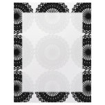 Black Lace Pattern Design. Custom Letterhead Template