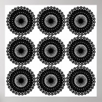 Black Lace Pattern Design. Custom Print