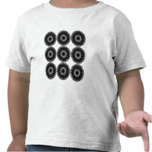 Black Lace Pattern Design. Custom T-shirt