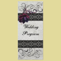 Black Lace Wedding Program invitations