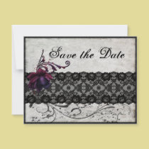 Black Lace Wedding Save the Date invitations