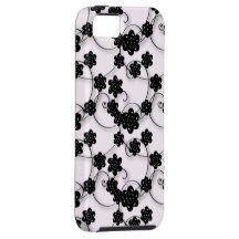 black lace white silk girly iphone 5 case