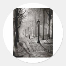 Black lamps round stickers
