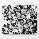 Black Lantern Corps - Black and White Mouse Pad