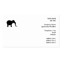 Black Laughing Elephant. Business Card Template
