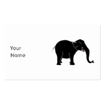 Black Laughing Elephant. Business Card Templates