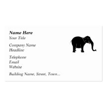 Black Laughing Elephant. Business Card Templates