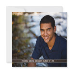 Black Leather Boys Photo Graduation Announcement