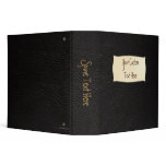 Black Leather Custom 2" Binder