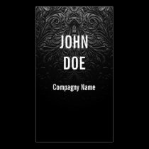 Black leather finely decorated business cards