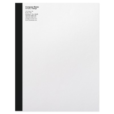 Black Left Sidebar Letterhead by Personalization_Shop
