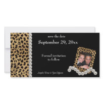 Black Leopard And White Pearls Save The Date