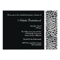 Black Leopard Bachelorette Party Invitation invitations