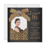 Black Leopard Photo Sweet 16 Birthday Party