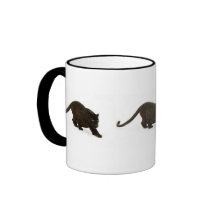 Black Leopard stalking, Black Leopard stalking,... Mug