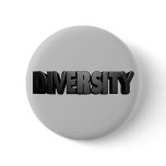 Black Letter Diversity Button