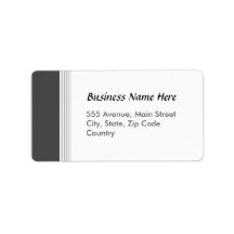 Black Lined Custom Address Labels