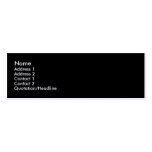 Black Linen Textured Skinny Profile Business Card
