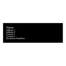 Black Linen Textured Skinny Profile Business Card