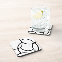 Black Lines Beverage Coaster