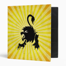 Black Lion; Leo 3 Ring Binder