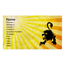 Black Lion; Leo Business Card Template