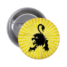 Black Lion; Leo Button