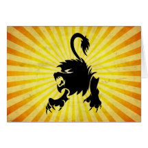 Black Lion; Leo Cards