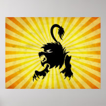 Black Lion; Leo Poster