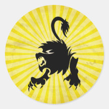 Black Lion; Leo Stickers