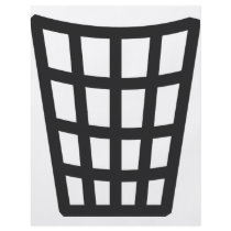 black litter bin icon full color flyer