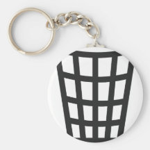 black litter bin icon key chain