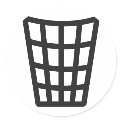 black litter bin icon stickers by TomaniacLines