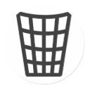 black litter bin icon stickers