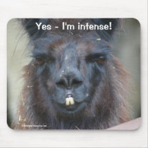 Black Llama Humourous Farm Animal Mousepad