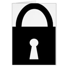 black lock icon card