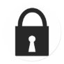 black lock icon sticker