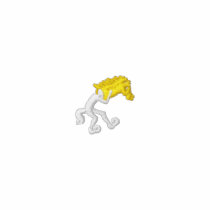 Black Long-sleeved Yellow Horse Polo