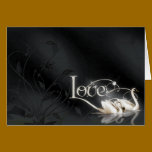 Black Love Swans RSVP Notes cards