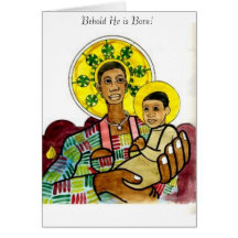 Black Madonna and Child Greeting Card