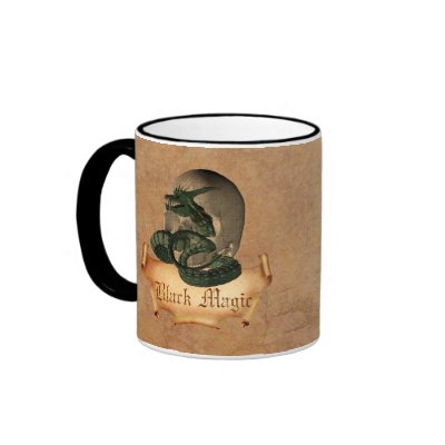 Black Magic Skull Coffee Mug by GothicArt
