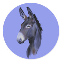 Black Mammoth Donkey Portrait