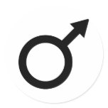 black man male sign icon stickers