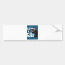 Black Man With A Gun LogoWear Bumper Sticker