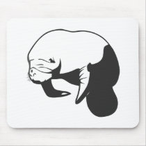 Black Manatee Mousemat