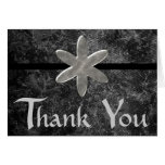 Black Marble Thank you Greeting Cards