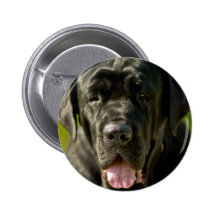 Black Mastiff Button