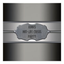 Black Meetal Mans 40th Birthday Party Invitations
