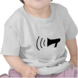 black megaphone icon shirt