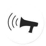black megaphone icon stickers